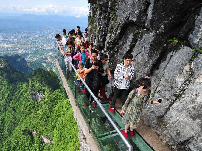 Cliff-side Glass Skywalk