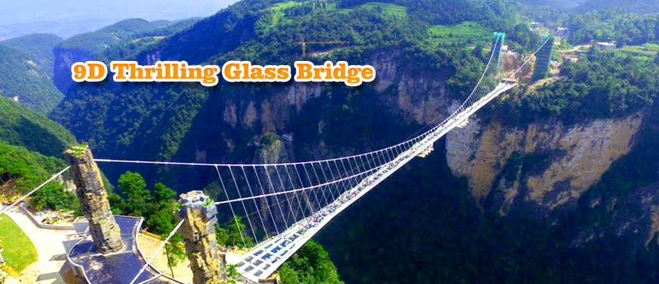 9D Thrilling Glass Bridge